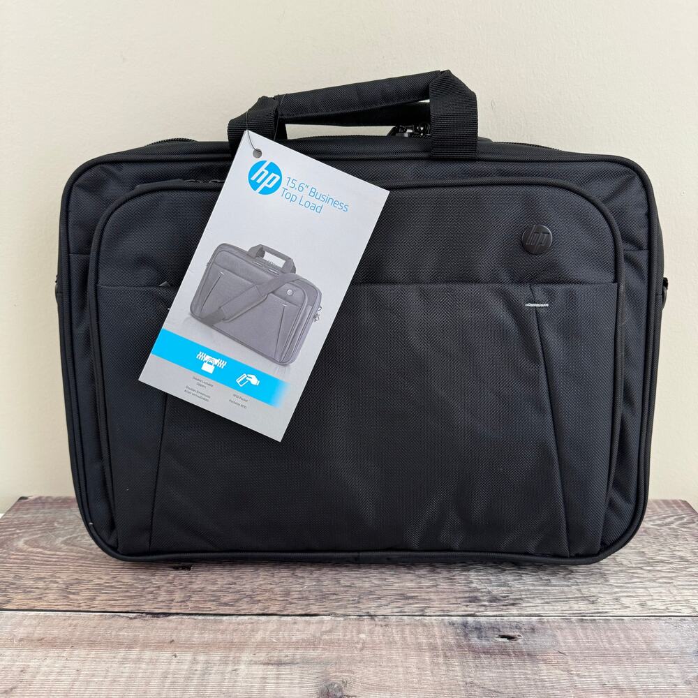 HP 15.6" Business Top Load Black Carry Bag Briefcase with Shoulder Strap - NEW